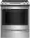 Front. GE - 5.3 Cu. Ft. Slide-In Electric Convection Range with Self-Steam Cleaning, Built-In Wi-Fi, and No-Preheat Air Fry - Stainless Steel.