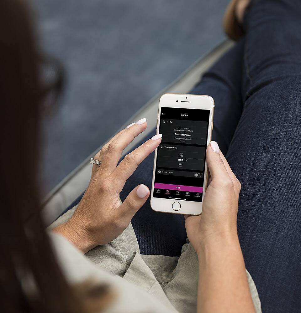 Alt View 19. GE Profile - 6.6 Cu. Ft. Slide-In Double Oven Electric True Convection Range with No Preheat Air Fry - Stainless Steel.