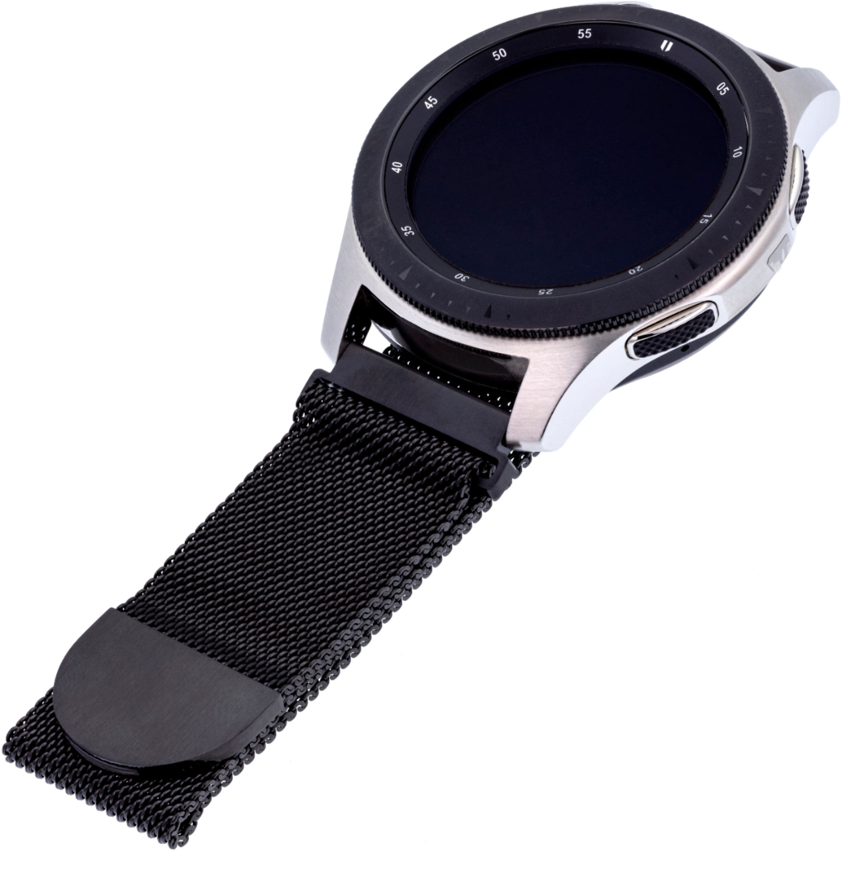 Alt View 18. WITHit - Universal Smartwatch Silicone and Mesh Sport Band Kit 2-Pack for Samsung Galaxy 22mm - Woven Black/Grey/Black.