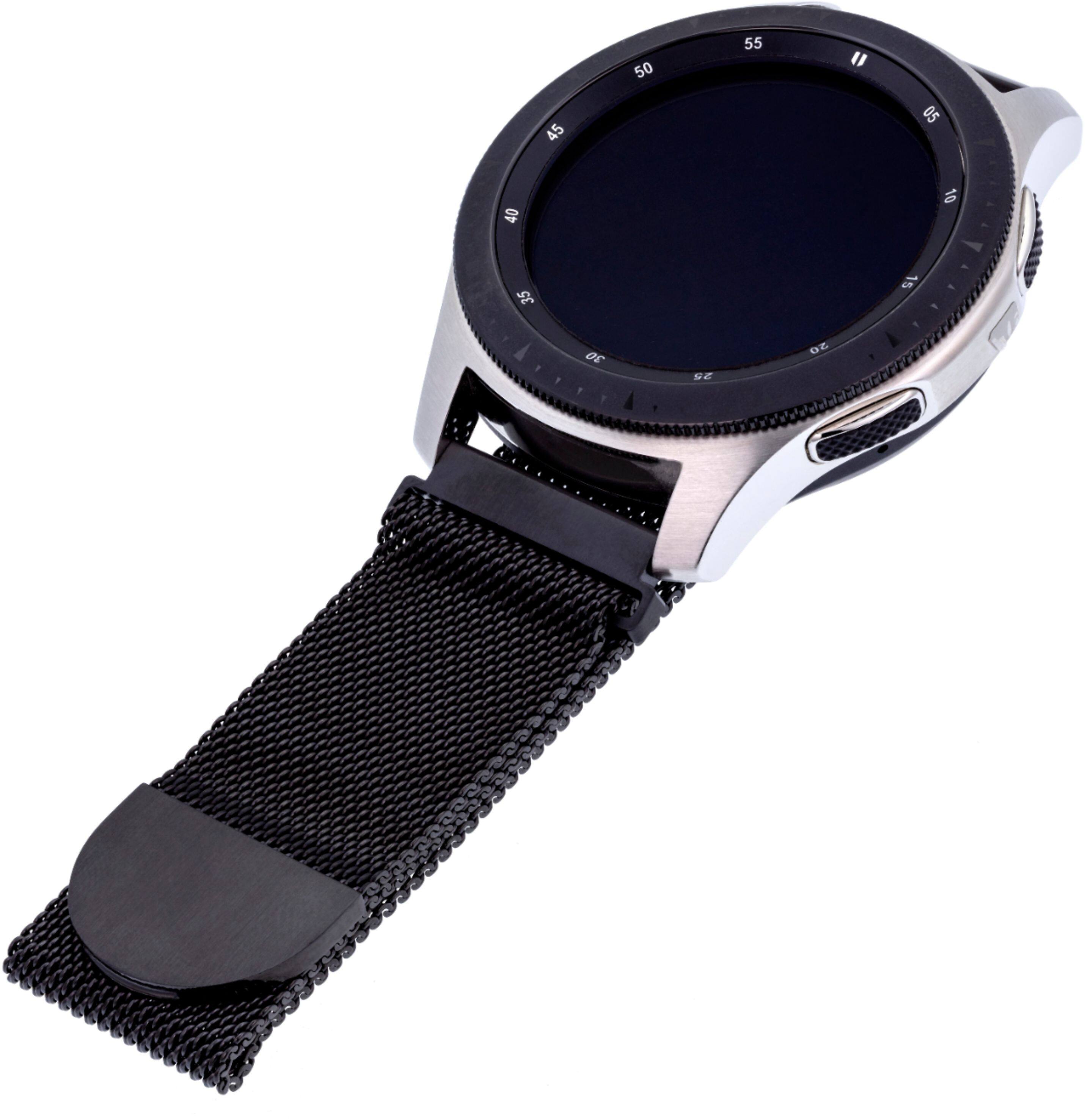 Alt View 18. WITHit - Universal Smartwatch Silicone and Mesh Sport Band Kit 2-Pack for Samsung Galaxy 22mm - Woven Black/Grey/Black.