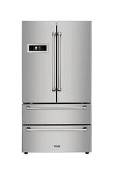 Thor Kitchen - 20.7-cu ft 4-Door Counter-Depth French Door Refrigerator with Ice Maker - Stainless Steel - Front_Zoom