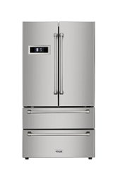 Thor Kitchen - 20.7-cu ft 4-Door Counter-Depth French Door Refrigerator with Ice Maker - Stainless steel - Front_Zoom