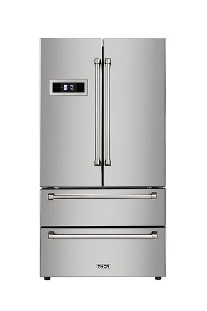 Front Zoom. Thor Kitchen - 20.7-cu ft 4-Door Counter-Depth French Door Refrigerator with Ice Maker-Stainless Steel - Stainless steel.