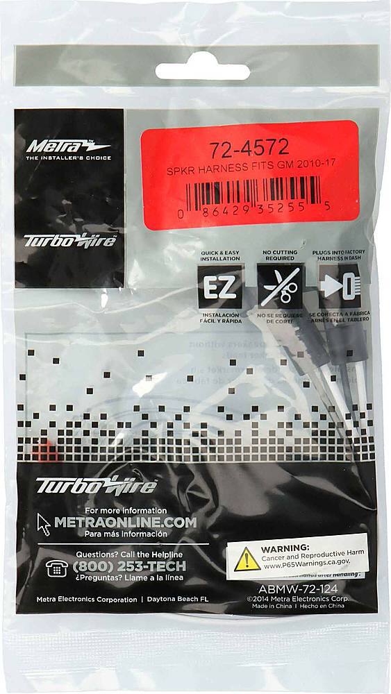 Alt View 13. Metra - Speaker Harness for Select 2010-2019 GM, Buick (Pair) - Multi.