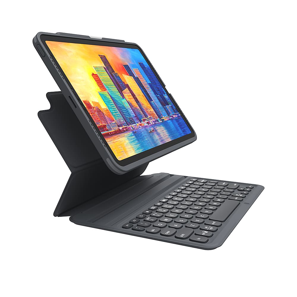 Alt View 12. ZAGG - Pro Keys Wireless Keyboard & Detachable Case for Apple iPad Air 10.9" (2020, 2022) - Black.