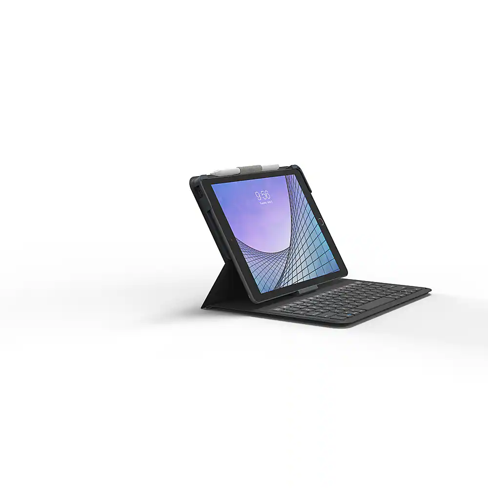 ZAGG - Messenger Folio 2 Keyboard & Case for Apple iPad 10.2" (Gen 9, 8, 7), iPad Pro 10.5" (Gen 2) - Charcoal