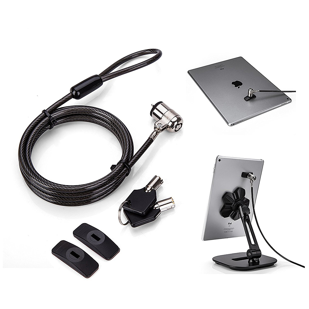 Angle View: AboveTEK - Phone, Tablet and Laptop Security Keyed Lock Kit - Black