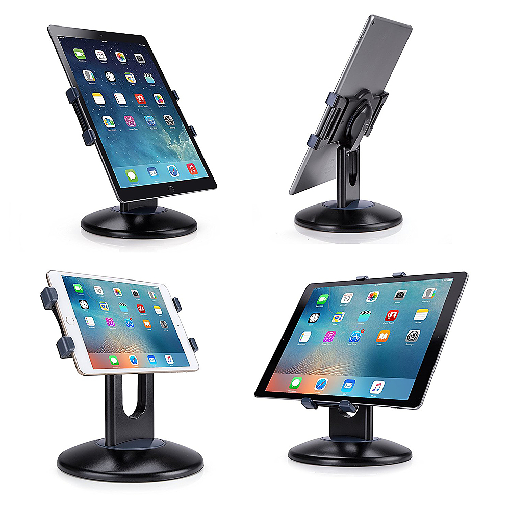 Angle View: AboveTEK - 360 Rotating Tablet Stand - Black