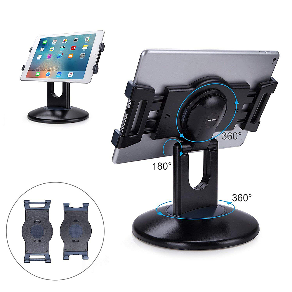 Left View: AboveTEK - 360 Rotating Tablet Stand - Black