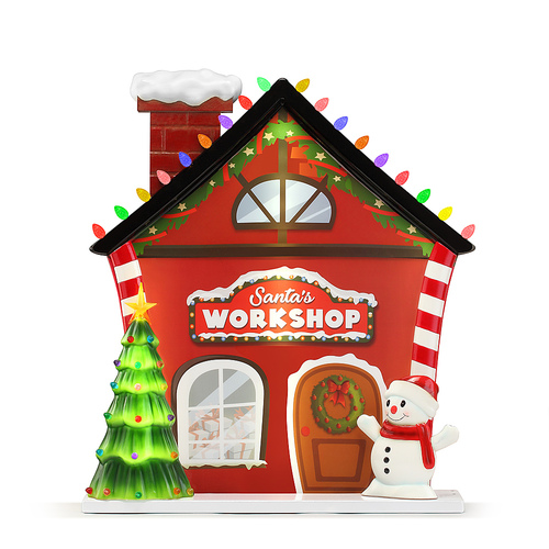 Mr Christmas - Blow Mold Village - Santa Workshop