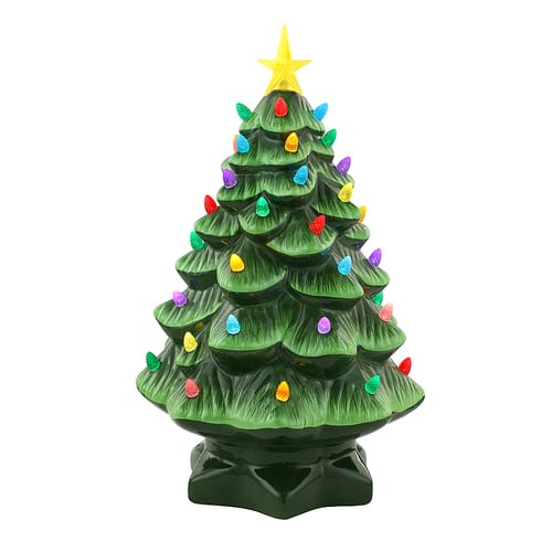Mr Christmas - Lit Nostalgic Christmas Tree 14" -  Green-Front_Standard 