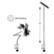 Angle. AboveTEK - Gooseneck Phone/Tablet Stand - Silver.