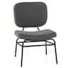 Costway - 1 PCS Upholstered Accent Chair with Sponge Padding Adjustable Foot Pads & Metal Frame - Gray
