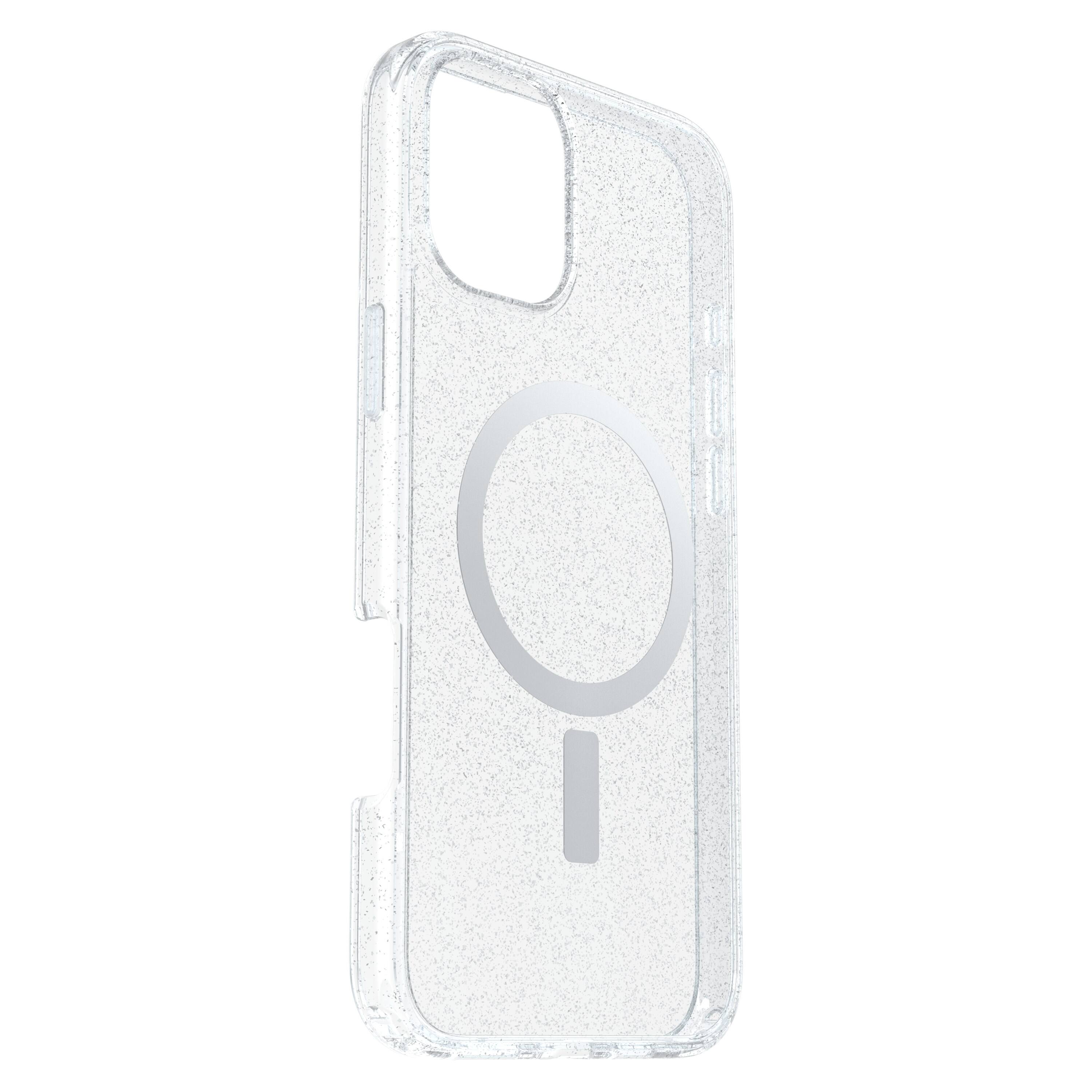 Left. OtterBox - Symmetry Series Hard Shell for MagSafe for Apple iPhone 16 Plus - Stardust 3.0.