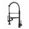 Front. Boyel Living - Matte Black Single Handle No Sensor Pull Down Sprayer LED Kitchen Faucet - Matte Black - LED.