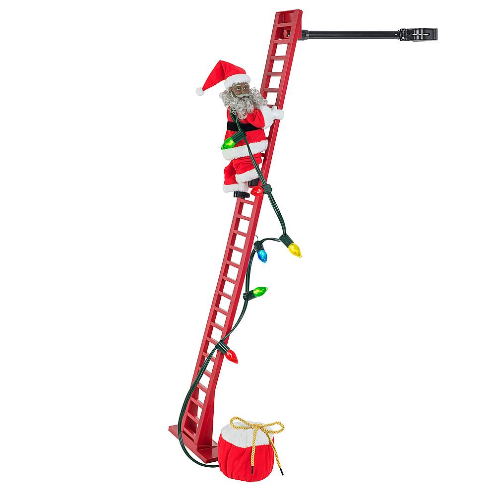 Front. Mr Christmas - 40" Super Climbing African American Santa.