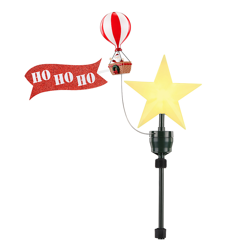 Mr Christmas Animated Tree Topper Santa in Balloon 49357 - Best Buy