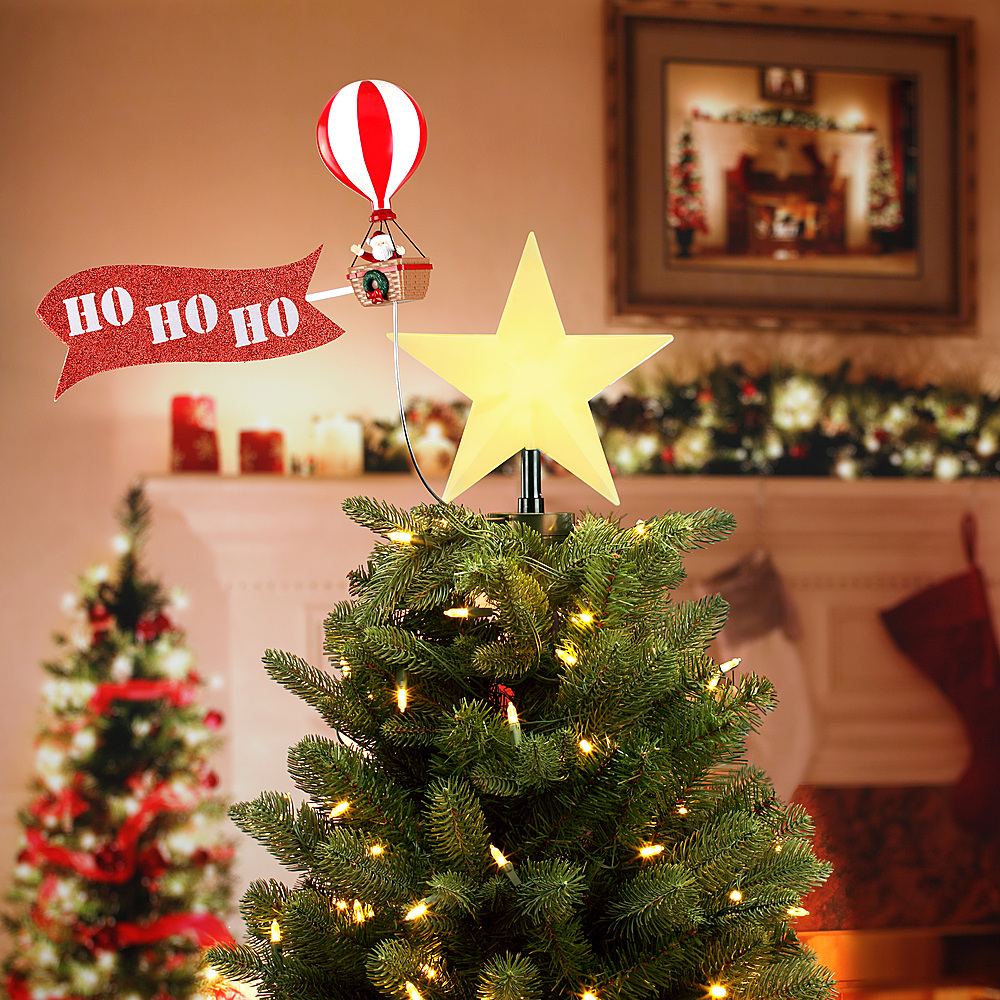 Mr Christmas Animated Tree Topper Santa in Balloon 49357 - Best Buy