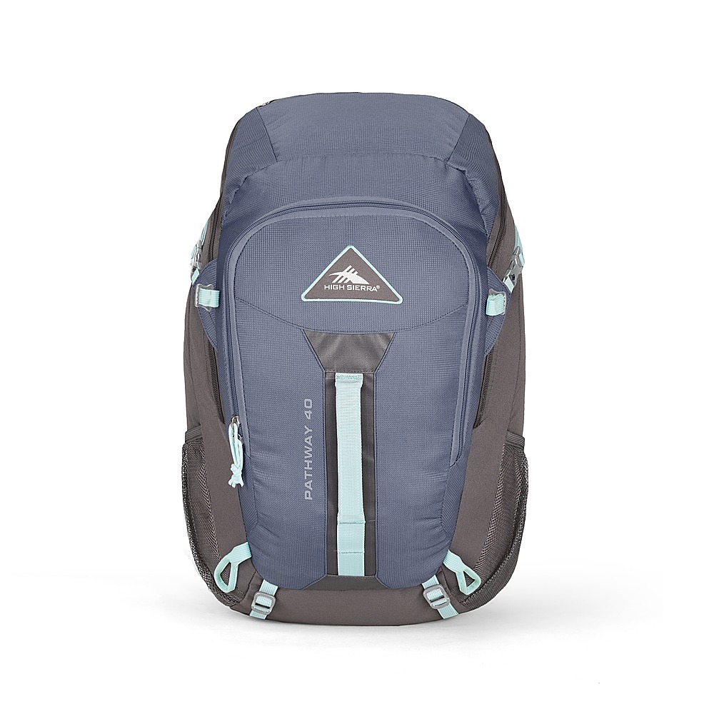 Angle View: High Sierra - Pathway Series 40L Backpack - Grey Blue/Mercury/Blue Haze
