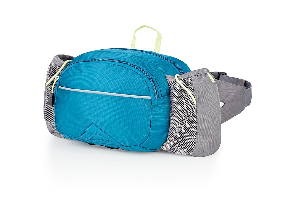 Front. High Sierra - HydraHike 3L Waist Pack w Bottles - Lagoon/Slate/Zest.