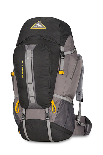 High Sierra - Pathway Series 70L Backpack - Black/Slate/Gold