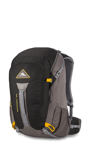 High Sierra - Pathway Series 40L Backpack - Black/Slate/Gold