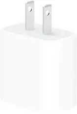 Front. Apple - 20W USB-C Power Adapter - White.