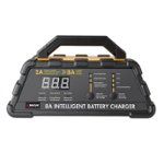 Front Zoom. Wagan - 8 Amp Battery Charger - Yellow.