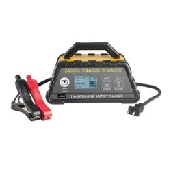 Wagan - 15 Amp Battery Charger - Yellow - Front_Zoom