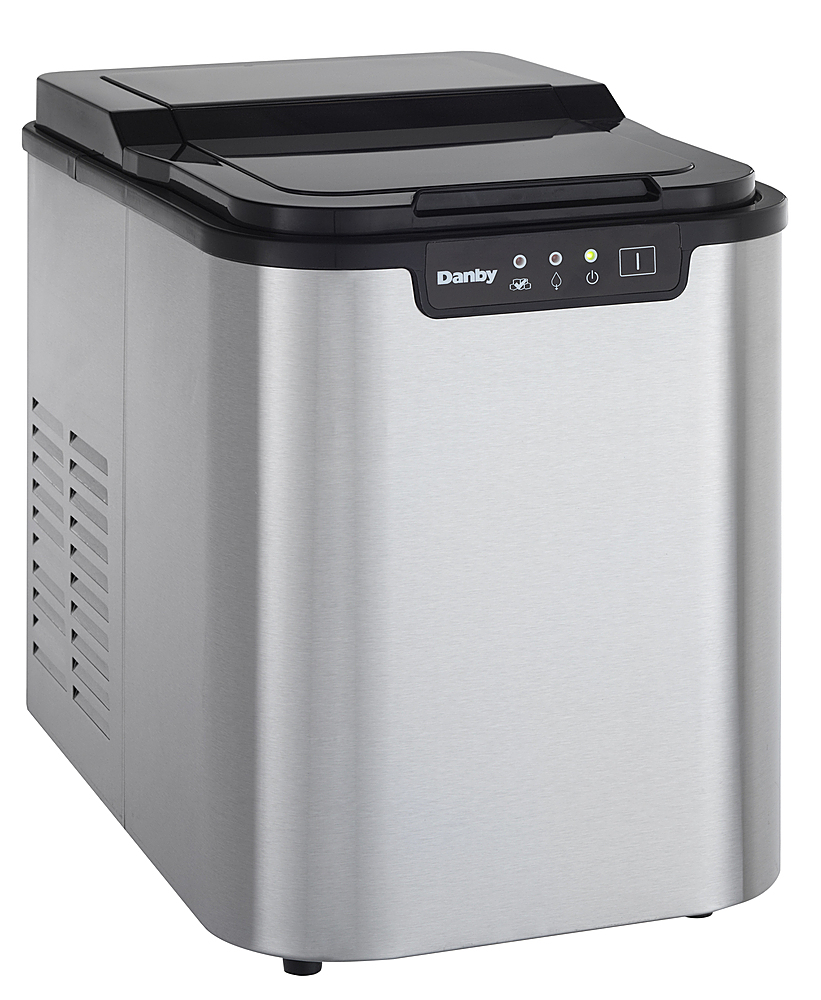 Angle View: Hamilton Beach - 28-Lb. Portable Countertop Ice Maker with 2 Ice Size Production - BLACK