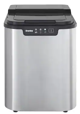 Danby - 2 lb Countertop Ice Maker - Stainless Steel