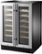 Front Zoom. Insignia™ - 21-Bottle or 128-Can Dual Zone Wine and Beverage Cooler with Glass Doors - Stainless steel.