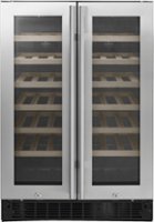Insignia™ - Dual Zone Wine and Beverage Cooler with Glass Doors - Stainless Steel - Front_Zoom