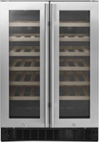 Insignia™ - Dual Zone Wine and Beverage Cooler with Glass Doors - Stainless Steel - Front_Zoom