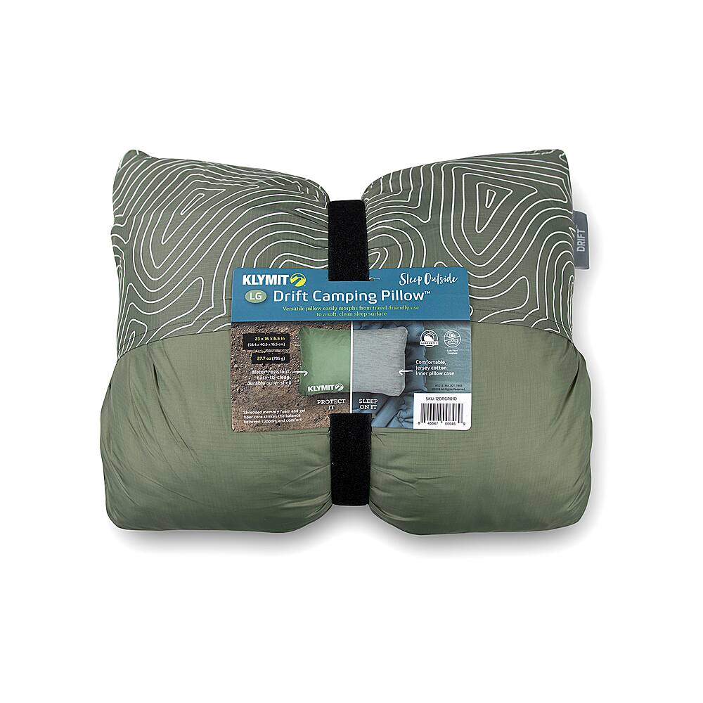 Best Buy Klymit Drift Camp Pillow Green 12DRGR01D