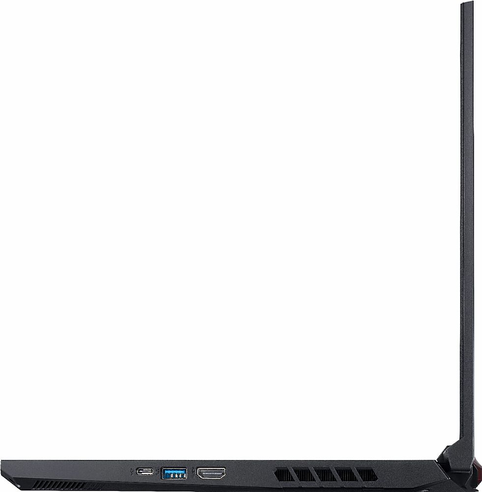 Left View: Acer - Refurbished 15.6" Laptop - AMD Ryzen 5 4600H - 8GB Memory 256GB Solid State Drive - Black
