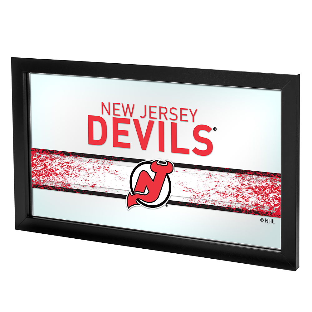 New Jersey Devils NHL Framed Logo Mirror - Red, Black, White