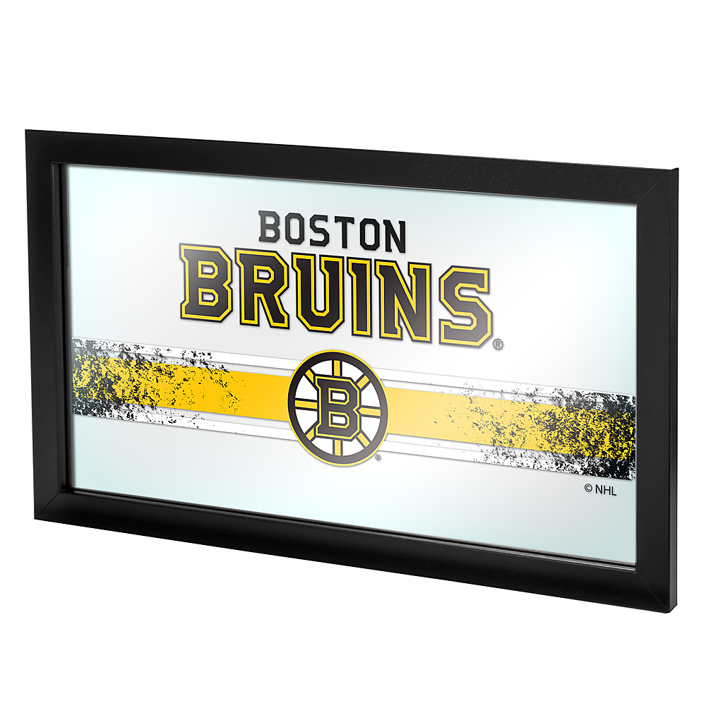 Boston Bruins NHL Framed Logo Mirror - Black, Gold, White