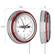 Alt View 13. NASCAR - NASCAR Chrome Double Ring Neon Clock - Black, White, Yellow, Red, Blue.