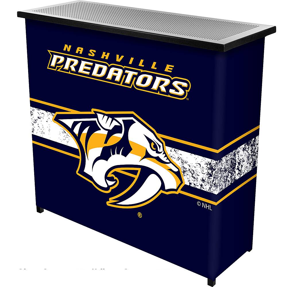 Alt View 11. NHL - Nashville Predators NHL Portable Bar Indoor Outdoor, Pop-Up Drink Station Patio, Garage or Man Cave Accessories - Blue, White, Yellow.