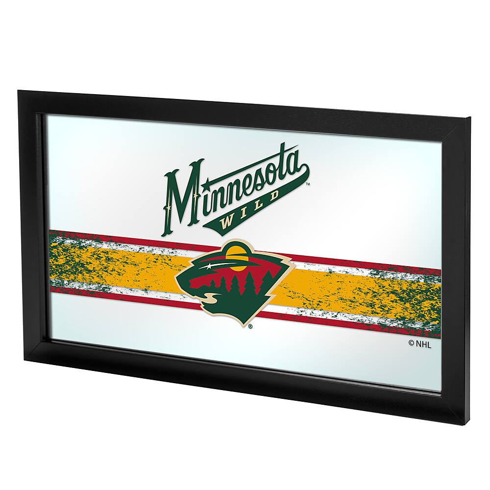 Minnesota Wild NHL Framed Logo Mirror - Green, Red, Gold