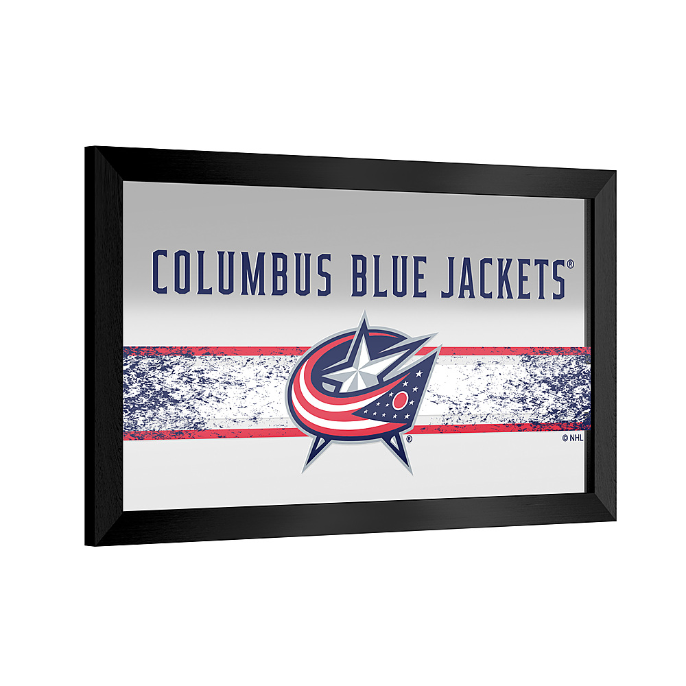 Columbus Blue Jackets NHL Framed Logo Mirror - Blue, Red, Silver