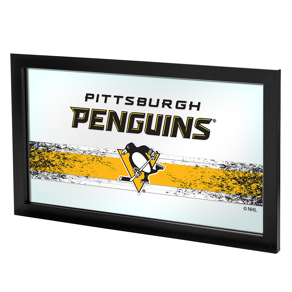 Pittsburgh Penguins NHL Framed Logo Mirror - Black, Gold, White