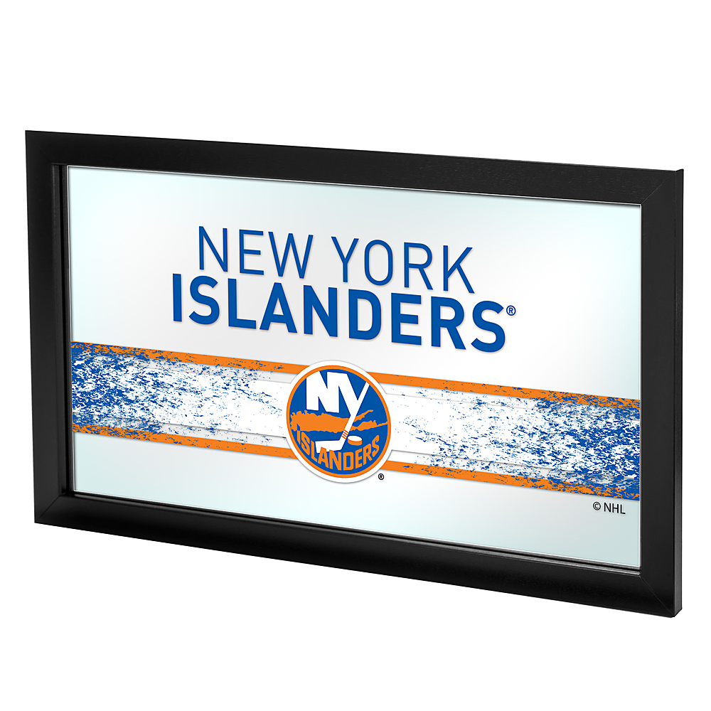 New York Islanders NHL Framed Logo Mirror - Blue, Orange, White
