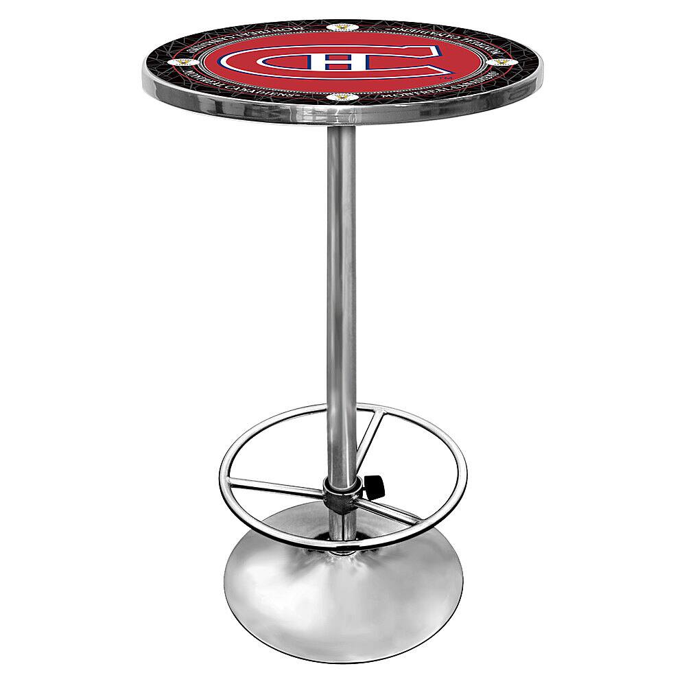 Montreal Canadiens NHL Vintage Chrome Pub Table - Red, White, Black