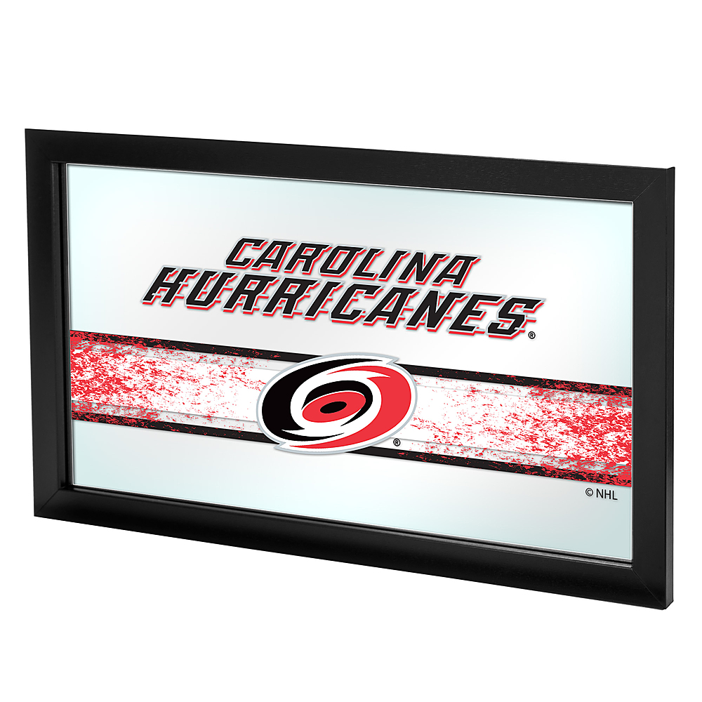Carolina Hurricanes NHL Framed Logo Mirror - Red, White, Silver, Black