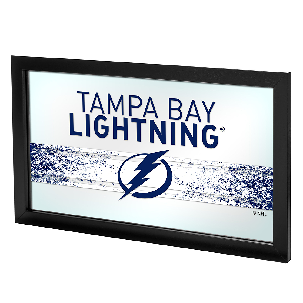 Tampa Bay Lightning NHL Framed Logo Mirror - Blue, White, Silver