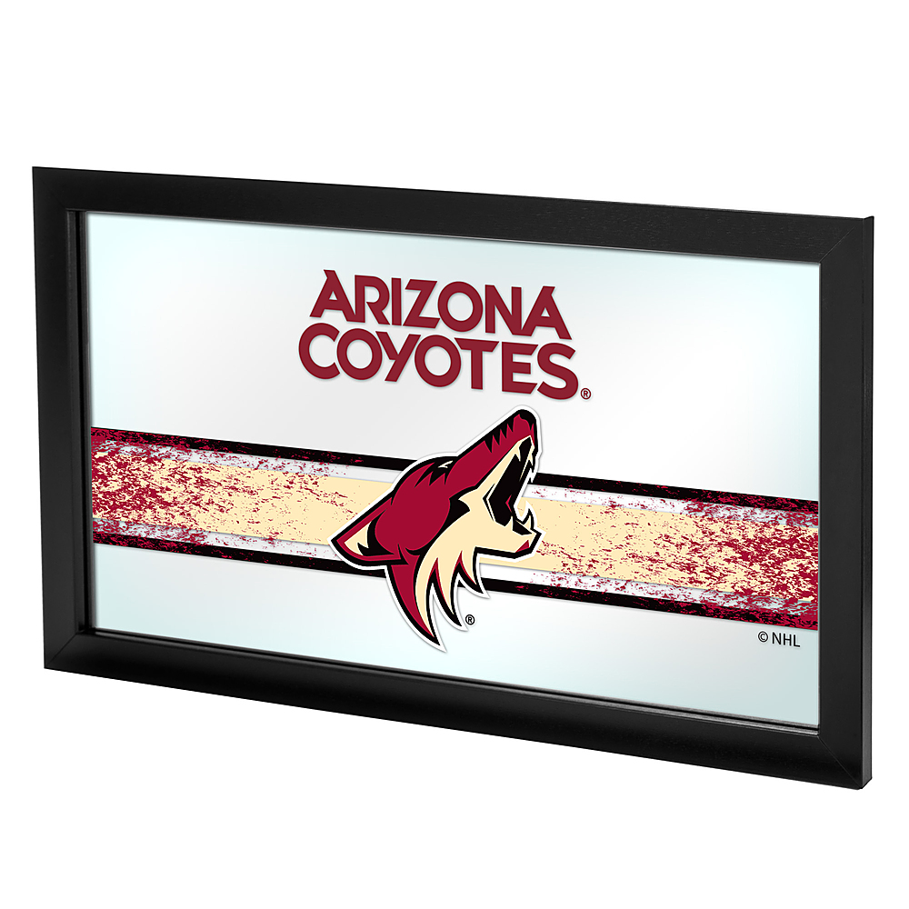 Arizona Coyotes NHL Framed Logo Mirror - Red, Sand, Black