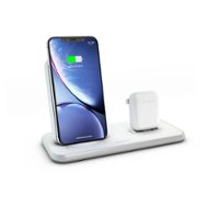 ZENS - Stand+Dock Dual Wireless Charger Aluminium 10W - White - Front_Zoom