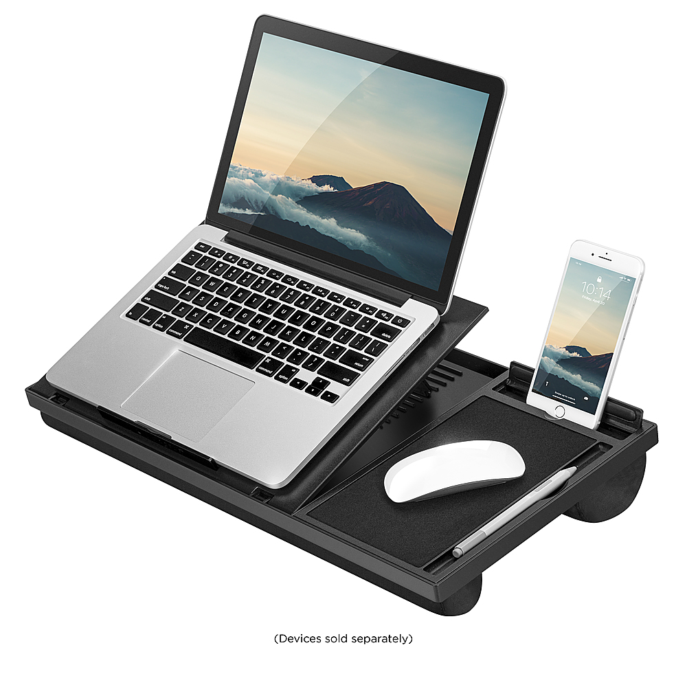 LapGear - Ergo Pro Adjustable Lap Desk for 15.6" Laptop or Tablet - Black